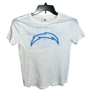 Pink Victoria Secret Shirt Women’s Size XS White Blue Short Sleeve Graphic